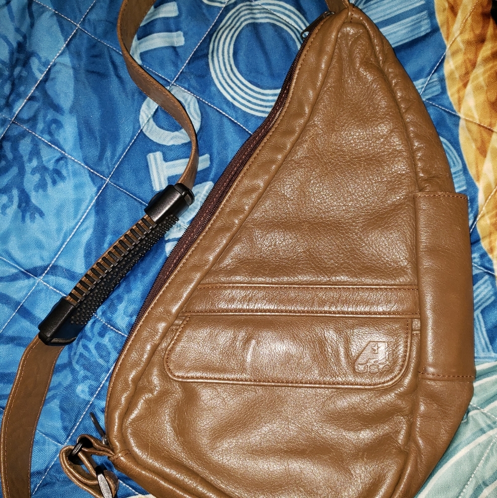 AmeriBag brown leather sling bag